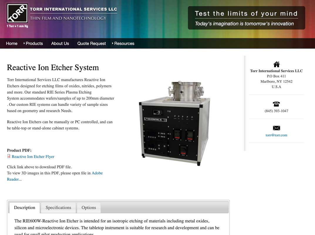 Torr.com product screenshot